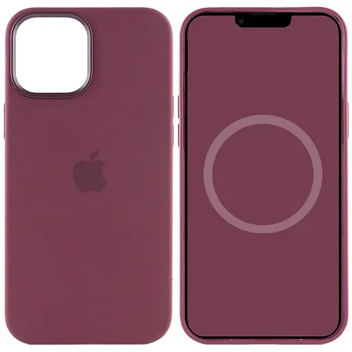 Чохол Epik Silicone case AAA with Magsafe and Animation для Apple iPhone 12 Pro/12, 6.1 Бордовий/Plum