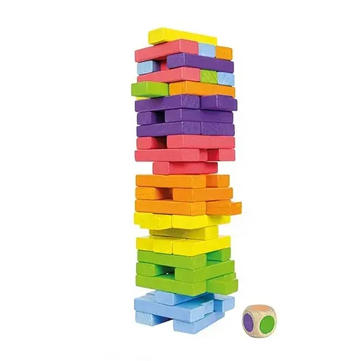 Настільна гра "Вежа-балансир Дженга" 900781 з кубиком - фото 2