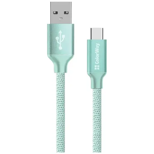 Кабель ColorWay USB - Type-C 2.1А 1м Mint