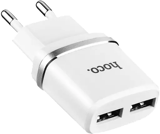 Блок живлення 2 USB-порти + Юсб кабель micro Hoco C12 набір білий 6957531047773 - фото 5