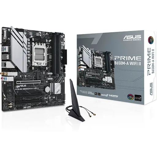 Материнская плата Asus Prime B650M-A WIFI II sAM5 B650 4xDDR5 M.2 D-Sub HDMI DP WiFi BT mATX - фото 7