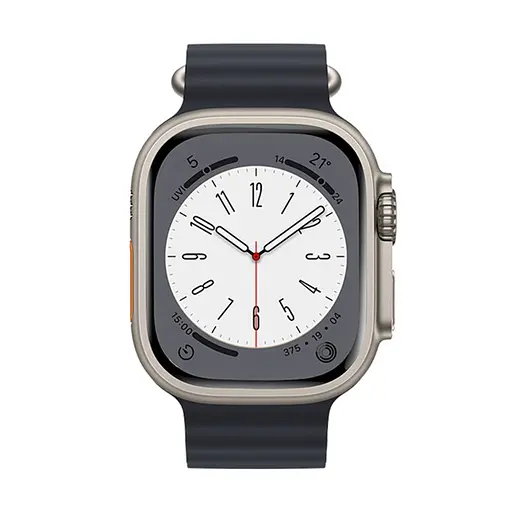 Ремінець силіконовий Hoco iWatch WA12 marine double buckle 42/ 44/ 45/ 49mm midnight синій - фото 6