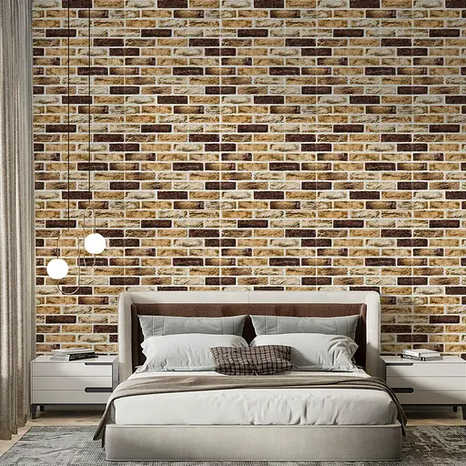 Самоклеющийся 3D панель клинкер песочный 700x700x4мм Клинкер песочный кирпич (415) SW-00000770 - фото 5