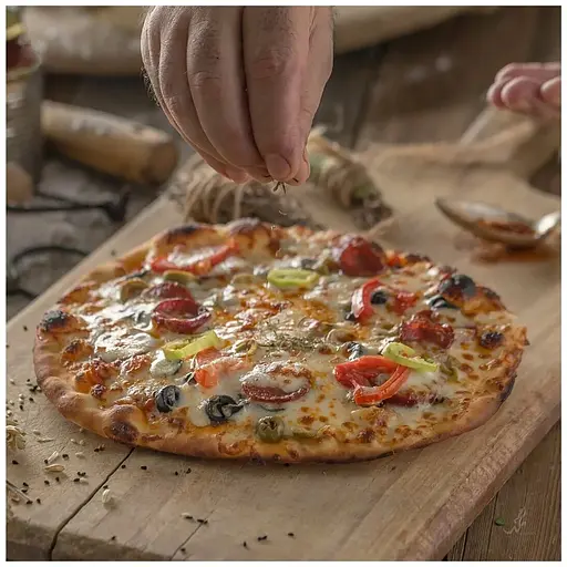 Форма для випічки піци перфорована з антипригарним/тефлоновим покриттям Ø 29 см, Kitchen Master Чорний 86712 - фото 8