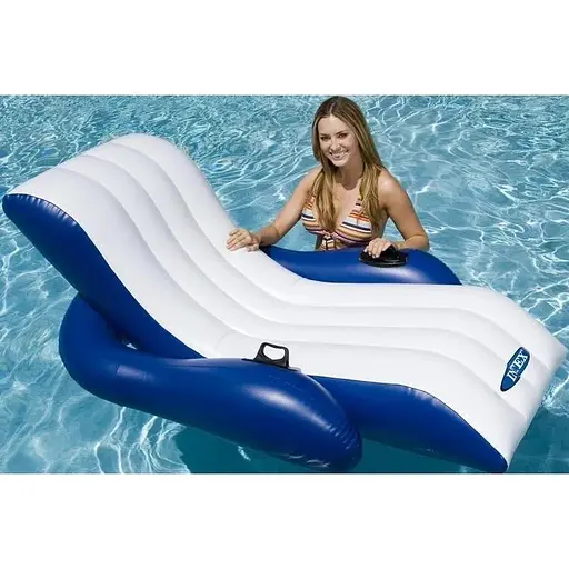 Надувное кресло в виде шезлонга с подлокотникамии Intex (58868). Размер: 180x135 см - фото 2