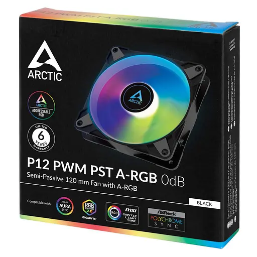 Вентилятор Arctic P12 PWM PST A-RGB Black (ACFAN00231A) Б/у - фото 4