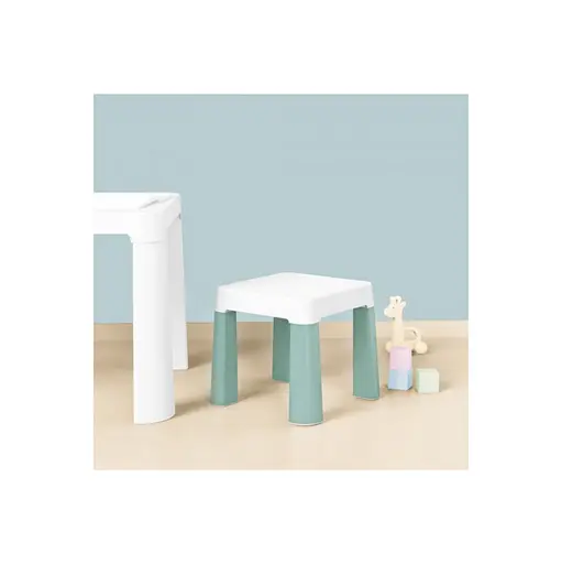 Детский табурет 0884TXK, бело-зеленый, до 75 кг 32 х 32 х 28 см - фото 5