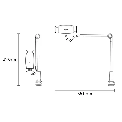 Тримач для планшета та смартфона Baseus Otaku Life Rotary (LUZQ000013) Grey - фото 9