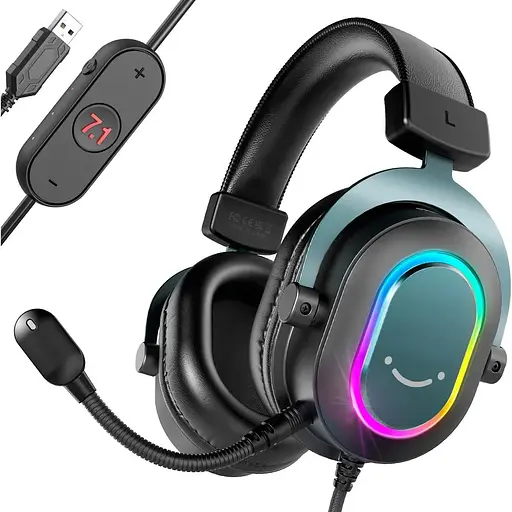 Игровые наушники Fifine H6 RGB 7.1 Black [113868]