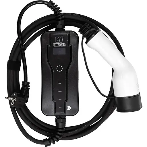 Зарядний пристрій для електромобілів HiSmart Type 2 - Schuko (220V), 16A, 3.6кВт, 1-фазний, 5м