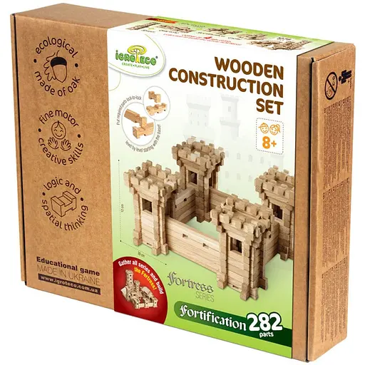 Деревянный конструктор Оборонительные стены Igroteco 900347 282 детали - фото 1