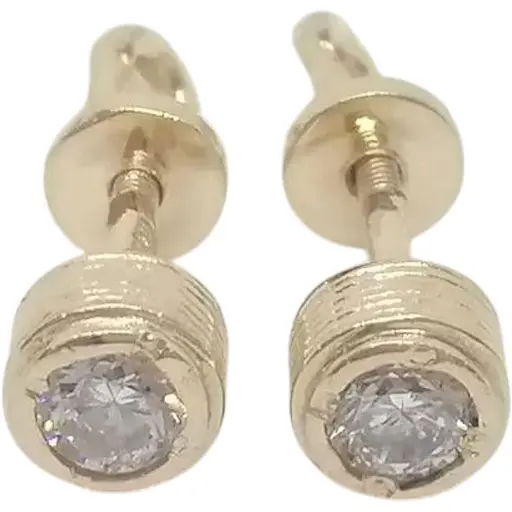 Золоті сережки-пуссети Гаразд з фіанітами. 3533296