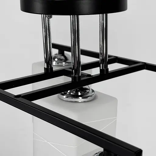 Прямокутний плафонний світильник на 5 ламп в чорному корпусі 43х34 см | Арт. 6944/5 BK+CH | Line F - фото 3