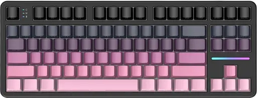 Клавиатура Attack Shark X87 Side Printed RGB Gradient Pink