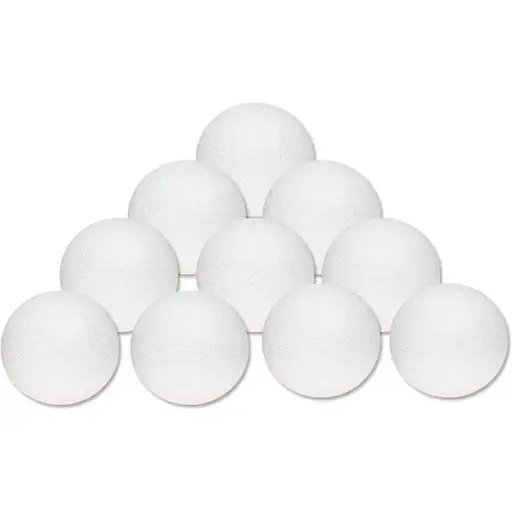 Набір пінопластових кульок  7 см 10 шт. - фото 1