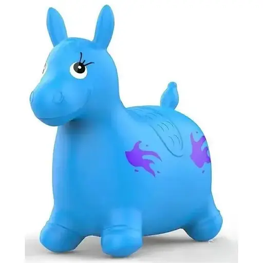 Дитячий гумовий стрибун Metr+ Ослик MS 4163 Іграшка стрибунок для дітей від 12 місяців Синій - фото 1