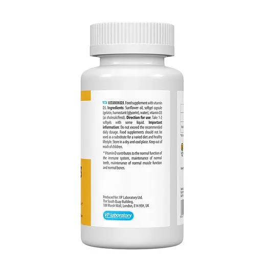 Холекальциферол VPLab UltraVit Vitamin D 2000 IU, 180 капсул - фото 2