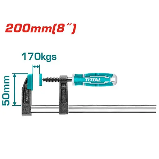 Струбцина Total THT1320502 столярна стиснення 200 мм 170 кг