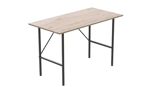 Стол письменный Line Тайм Ferrum-decor 750x1200x500 Черный металл ДСП Дуб Сан-Марино 16 мм (FRD-104879) - фото 5