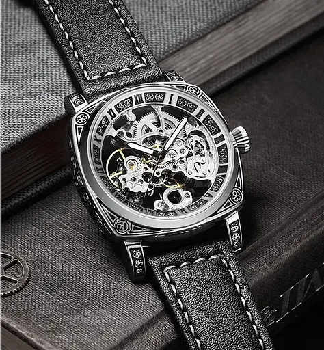 Наручний годинник чоловічий WishDoIt Baron Сріблястий (2713) - фото 3