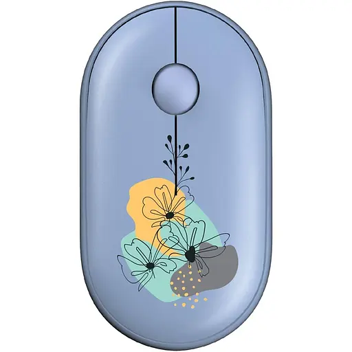 Бездротова миша 2E MF300 FLORA:MALLOW Silent WL BT, синій (2E-MF300WFLORABL) - фото 1