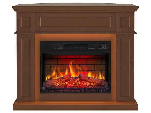 Электрокамин универсальный 2в1 ArtiFlame Linz AF23BS коричневый с LED подсветкой