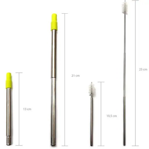 Бомбилья Туризмо (21 см) + складной ершик (23 см) зеленая - фото 2