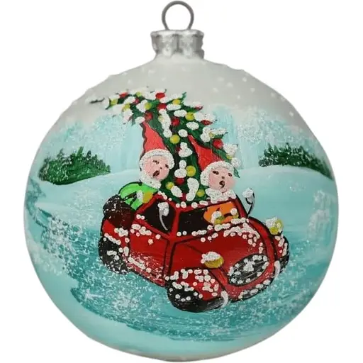 Ялинкова прикраса Санта Шоп На зустріч Новому року скло (4820001112740)