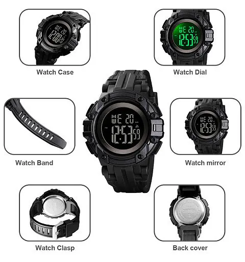 Чоловічий годинник Skmei 1545 Чорний циферблат - фото 4