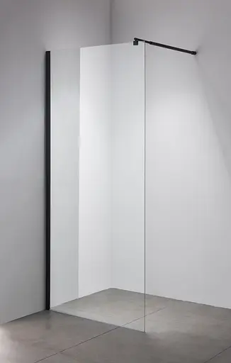 Душевая перегородка Bravo Lega 120ТB 120x200 см черный мат, универсальная, прозрачный, черный матовый - фото 2