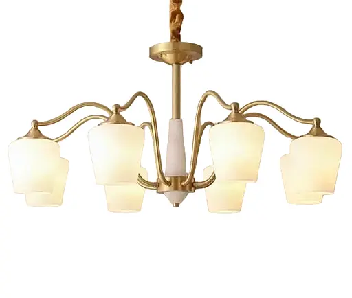 Светодиодная люстра Колокольчик 6036 (Золотая) на 5 плафонов - фото 2