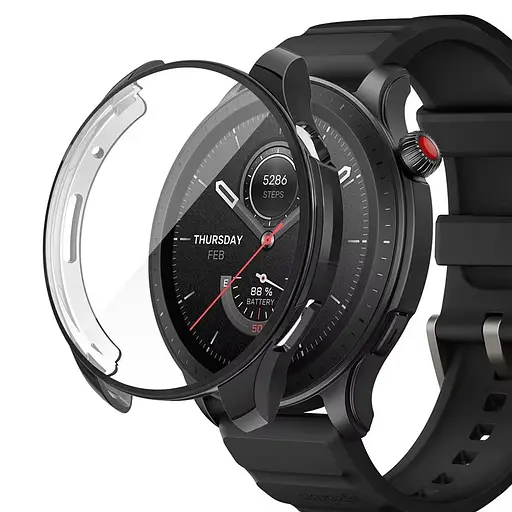 Защитный чехол Tamister для смарт-часов Amazfit Balance с пленкой черный - фото 4