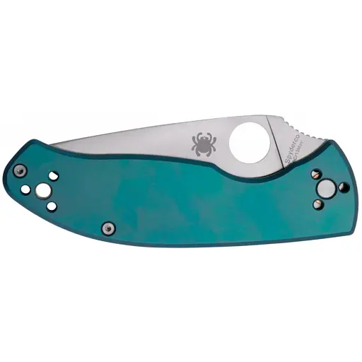Нож Spyderco Tenacious Titanium Blue - фото 3
