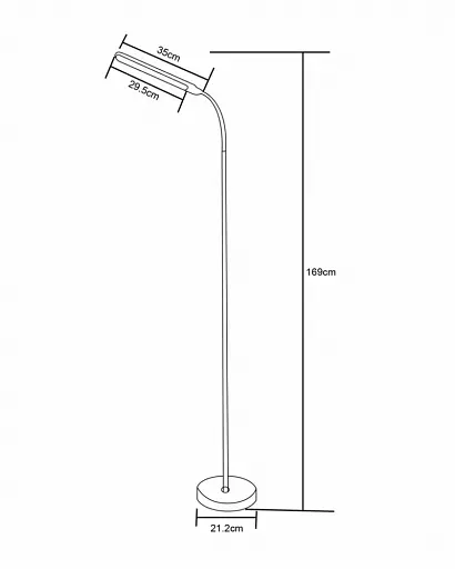 Торшер Zuma Line SM-605 LED 1x10W 3000K-6000K 500Lm IP20 черный - фото 2