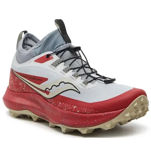 Кроссовки Saucony Peregrine 13 ST 45 Light Grey/Red (1097-S20840-10511) - фото 3