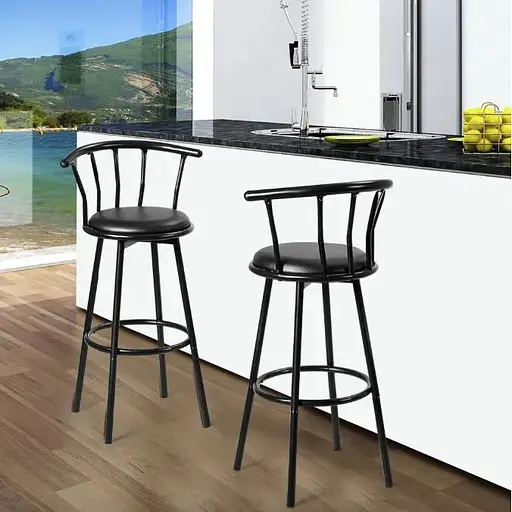 Комплект барних стільців Costway Pareo з спинкою - фото 4