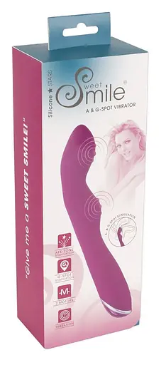 Вибратор Sweet Smile A&G-Spot Vibrator 23.5 см малиновый - фото 5
