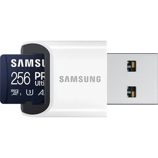 Карта пам'яті Samsung microSDXC PRO Ultimate 256GB Class 10 UHS-I U3 V30 A2 + USB Reader MB-MY256SB/WW [145488] - фото 5