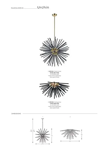 Люстра URCHIN C0491-06B-F7BC Zuma Line - фото 2