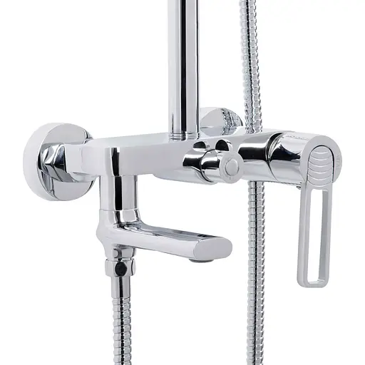 Душова система універсальна Qtap Taurus на три споживача (з виливом) QTTAU111CRM45665 Chrome, Хром - фото 3