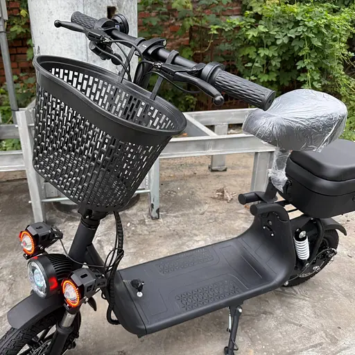 Электросамокат EVOBIKE Zen U12 MAX черный | 800W 23 Ah |  электросамокат с тремя фарами, корзинкой и кофрой (модель 2025 года) - фото 7