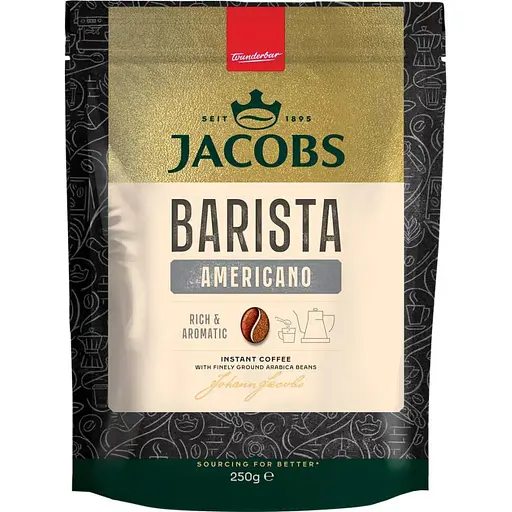 Кава розчинна Jacobs Americano Barista Editions сублімована з меленою 250 г