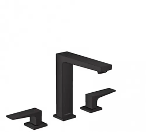 Змішувач Hansgrohe Metropol 160 для умивальника на 3 отвори Matt Black 32515670 Чорний матовий - фото 1
