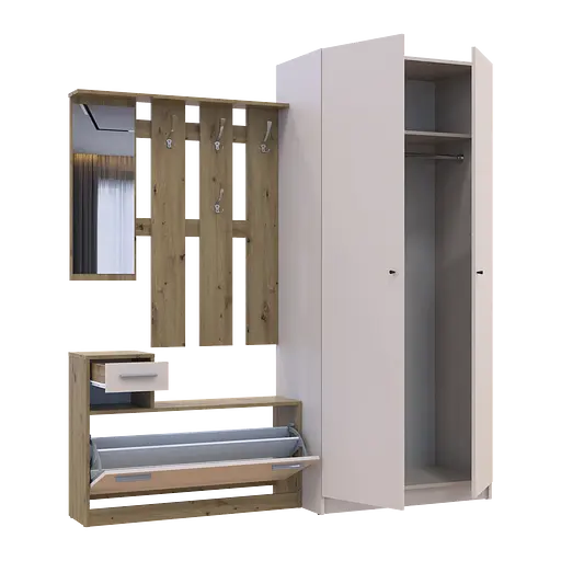 Передпокій Doros Alice та шафа Promo Дуб Евок/Кашемір 2 ДСП (42005160) - фото 2