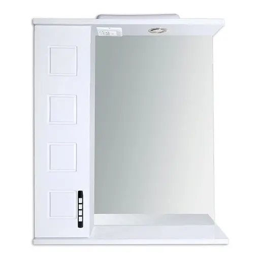 Зеркало со шкафчиком ПіК Корфу левое Z-1 55 см Белый 30412 - фото 1