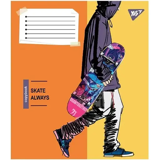 Зошит учнівський "Skate is always" Yes 767814 48 аркушів Різнокольоровий - фото 1