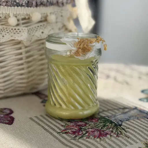 Пасхальная свеча жёлтая в баночке большая MIS LT - фото 1