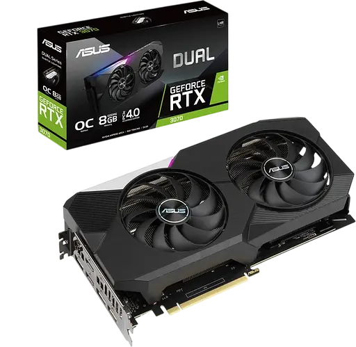 Відеокарта GeForce RTX 3070 8GB Asus Dual OC (DUAL-RTX3070-O8G) Б/В