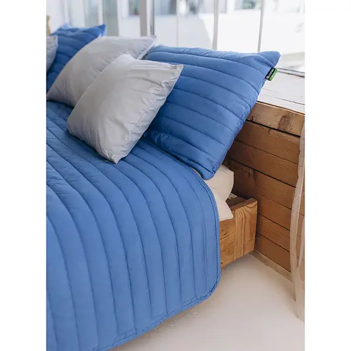 Набір Sonex Nassau: покривало двостороннє 240х220 см + наволочка 70х50 см 2 шт. синій (SO102519) - фото 2