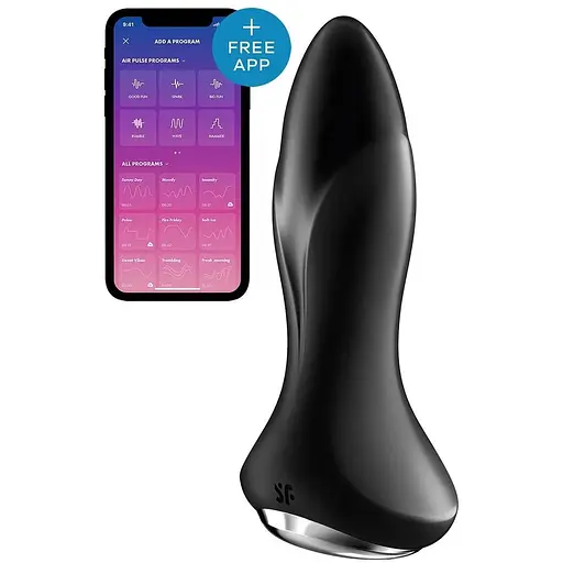 Анальна смарт-вібропробка із перловим масажем Satisfyer Rotator Plug 1+ Чорна - фото 2
